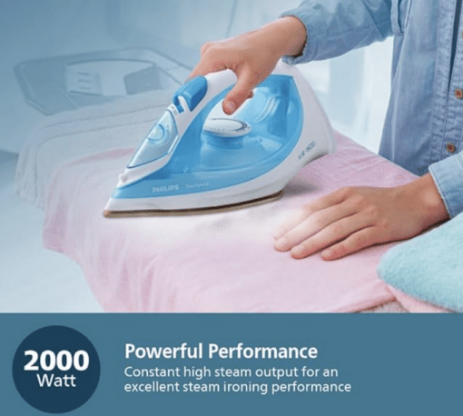 Philips Steam Iron GC1028/20 – 2000-watt, From World’s No.1 Ironing Brand*, Golden non-stick soleplate, Steam Rate of up to 25 g/min, Drip Stop Technology - Image 3